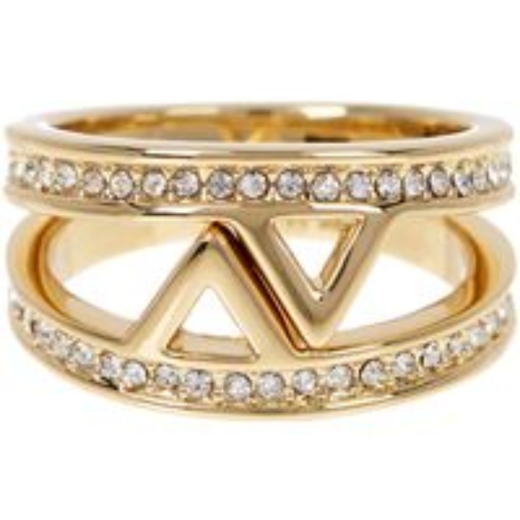 Rebecca Minkoff Pave Triangle Stack Ring Sz 7